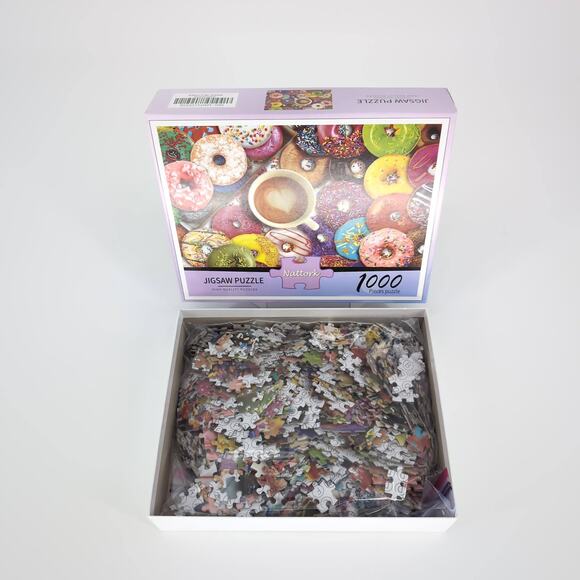 Donuts 1000 Piece Jigsaw Puzzle and Poster by Nattork High Quality Puzzles - GUC - Picture 3 of 13